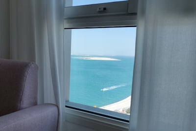 The view from the window of my Abu Dhabi apartment. Zoya Thomas / The National