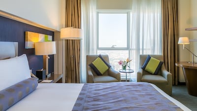 A superior room at Grand Millennium Al Wahda in Abu Dhabi. Grand Millennium Al Wahda