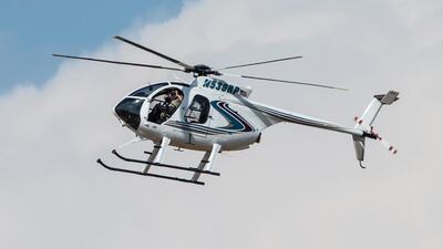 An authorities chopper flies over an area in Odessa, Texas after reports of gunfire. Police said there are "multiple gunshot victims" in West Texas after reports of gunfire on Saturday in the area of Midland and Odessa. AP