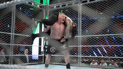 Brock Lesnar retained the Universal title at the WWE Greatest Royal Rumble in Jeddah, Saudi Arabia. Courtesy WWE