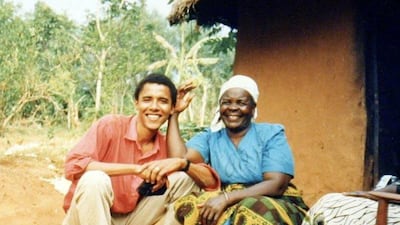 Former US President Barack Obama posted this photo of him with his grandmother Sarah on Twitter. Courtesy: @BarackObama