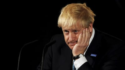 Britain's prime minister Boris Johnson during a speech on domestic priorities at the Science and Industry Museum in Manchester. Getty Images