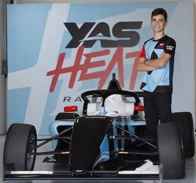 Matteo Quintarelli at the unveling of the F4 drivers at the Yas Marina Circuit. Photo: Yas Marina Circuit.
