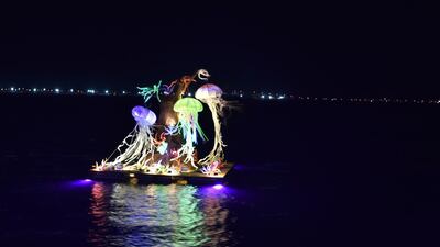 The lantern displays are not restricted to land at the Taiwan Lantern Festival. Courtesy Taiwan Tourism