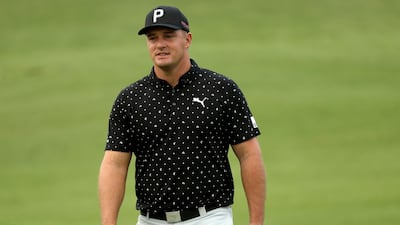 Bryson DeChambeau of the United States walks on the second green. AFP