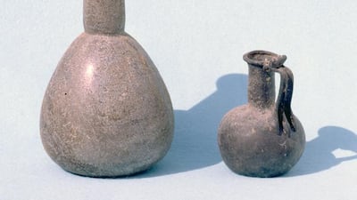 Pots discovered at a first century burial site.