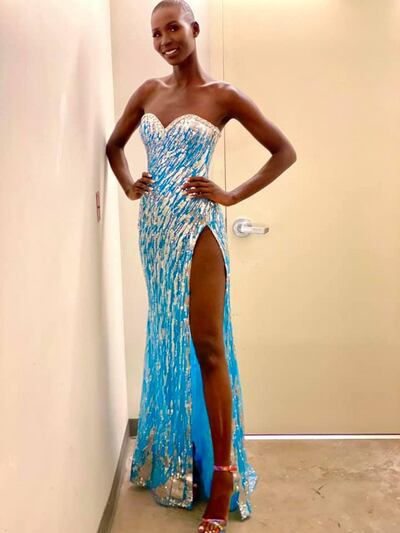 Cinco has shared pictures of Nova Stevens in the gowns that the Miss Universe Canada team has alleged did not fit her. Michael Cinco / Facebook