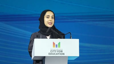 Shamma Al Mazrui, the Minister of State for Youth. Courtesy Aqdar World Summit
