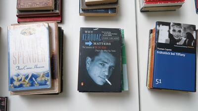 A selction of donations to The Library of Unread Books at the Casco Art Institute in Utrecht. Courtesy Heman Chong and Renee Staal