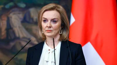 British Foreign Secretary Liz Truss. Russian Foreign Ministry Press Service / AP