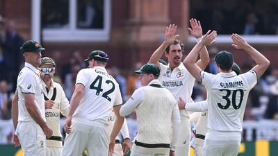 Mitchell Starc rattled South Africa's top order late in the day. Getty Images