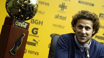Diego Forlan announces he will be leaving Penarol after helping them win the Uruguayan league championship. Juan Ignacio Mazzoni / EPA