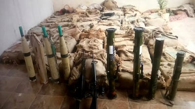 Jordan has seized weapons and other supplies in its campaign against suspected drug smugglers. Photo: Petra News Agency
