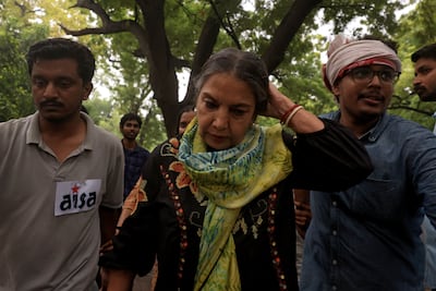 Actress Shabana Azmi, one of the few celebrities who voiced support for the students, at a protest. Reuters