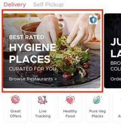 Restaurants were offered this example of a new feature on the Zomato website. Courtesy Zomato
