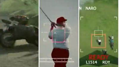 A screengrab from the animation depicting the assassination of former US president Donald Trump.