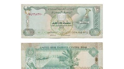 The Dh10 banknote. Antonie Robertson / The National