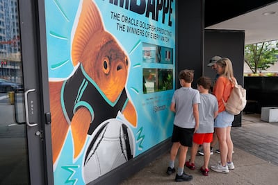 Fans gather to see the fish in Toronto. Joshua Longmore / The National