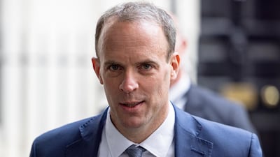 File photo: Foreign Secretary Dominic Raab in Downing Street. Getty Images
