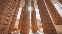 Palm fronds from the UAE pavilion are being used in the construction of a community centre in an earthquake-hit Japanese city. Photo: UAE Expo Office