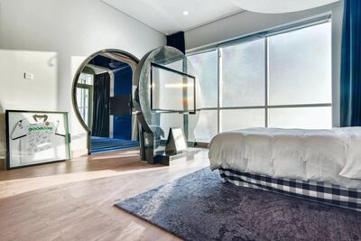 This bedroom has an interesting doorway concept. Courtesy Luxhabitat