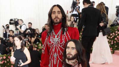 Actor and singer Jared Leto arrives at the 2019 Met Gala in New York on May 6. EPA