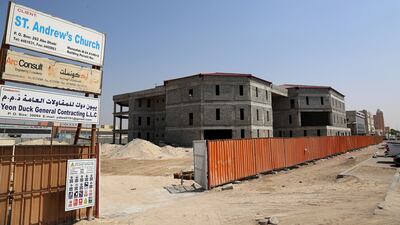 The church needs another Dh15 million to make its completion date next March and it will run out of funds by the end of October. Satish Kumar for The National