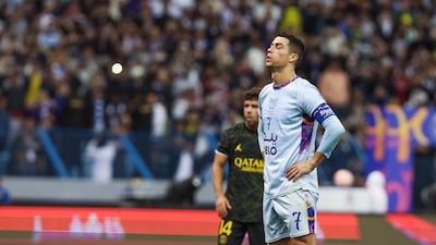 Cristiano Ronaldo prepares to take a penalty. Photo: General Entertainment Authority