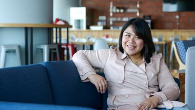 Grace Bandola, founder of Atelier LLC, left full time employment to work on her own individual projects from the business centre GlassQube. Khushnum Bhandari / The National