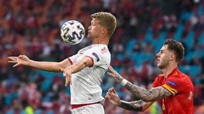 Andreas Cornelius – (On for Dolberg 69’) 7: Produced two fine surging runs at the heart of the Welsh defence, once of which resulted in the attacker being chopped down by Brooks who was booked for his efforts. AP