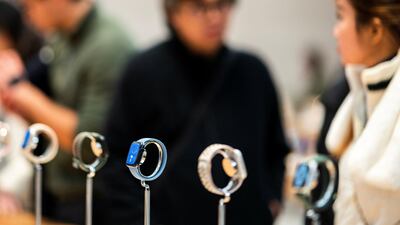 Apple Watches on display at the Apple Store in New York City. Fitness+ is part of Apple’s services unit, which has, for years now, helped to anchor the company’s bottom line. Reuters