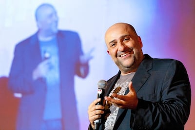 Omid Djalili entertains an audience at the Madinat Jumeriah in Dubai. Duncan Chard for The National
