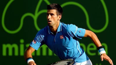 Novak Djokovic maintained his Miami title defence with a straight sets victory over Steve Darcis. Matthew Stockman / Getty