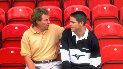 Harry Redknapp and son Jamie Redknapp were together at Bournemouth in 1989. Both had outstanding careers in English football. Allsport