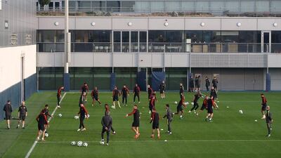 A general view during Manchester City’s training session. Chris Brunskill / Getty Images