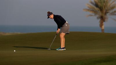 Beth Allen during her second round at the Fatima Bint Mubarak Ladies Open. The defending champion missed the cut by six shots. Francois Nel / Getty Images
