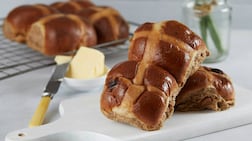 Hot cross buns are at once fruity and spiced. Unsplash