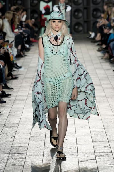 Look 33 by Versus Versace for SS18 at London Fashion Week. Courtesy Versus Versace