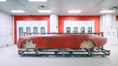 The Boat Tail's body shape was chiselled from wood before construction as a guide to the coachbuilders.