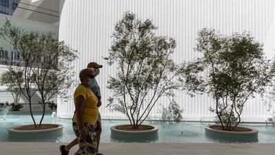 Visitors at the UAE pavilion at Expo 2020. (Photo: Antonie Robertson / The National)