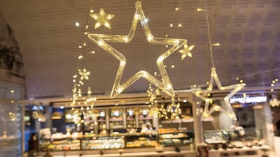 Ramadan decorations inside the establishment of Mado restaurant in Jumeirah Road. Ruel Pableo for The National