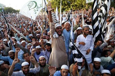 Violent protests broke out in a number of Pakistan's cities against the Supreme Court's decision to overturn the death sentence of Asia Bibi, who had been convicted in 2010 of blasphemy. EPA/SHAHZAIB AKBER