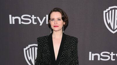British actress Claire Foy looks sophisticated in a jumpsuit with Christian Louboutin Pigalle Follies black satin pumps. AFP