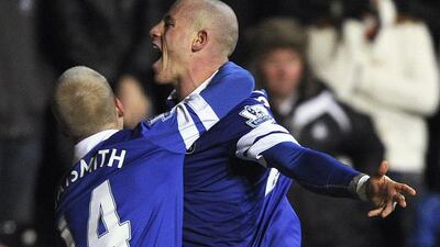 A goal from Ross Barkley, right, proved the difference as Everton defeated host Swansea City. Rebecca Naden / Reuters