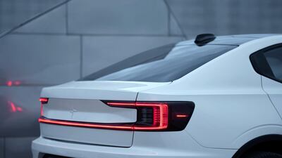 The Polestar 2 on display. Courtesy Polestar