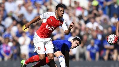 Francis Coquelin shown during Arsenal's loss to Chelsea in the Premier League on Saturday. Dylan Martinez / Reuters / September 19, 2015