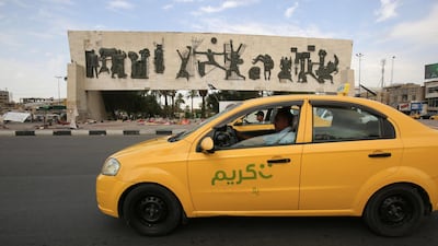 A Careem car in Baghdad. Ahmad Al-Rubaye for The National