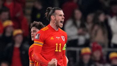 Gareth Bale after scoring the opening goal. AP