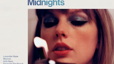 The cover album of 'Midnights'. Taylor Swift's 10th album crashed Spotify moments after its release. Photo: Republic Records