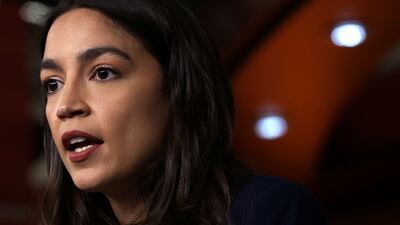 US Representative Alexandria Ocasio-Cortez said Republicans are 'erasing Christmas and it's meaning' all on their own'. AFP